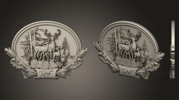 High reliefs and bas-reliefs of fantasy (Hunting, GRLFF_0162) 3D models for cnc